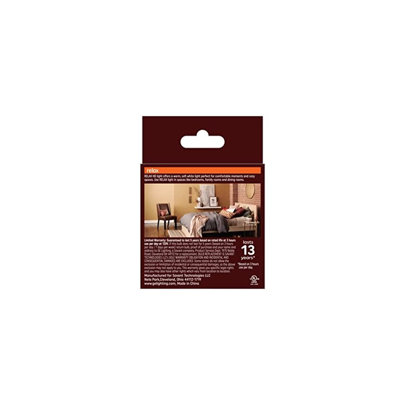 Ge 31313 A15 Relax Hd Led Light Bulb, 4 Watts