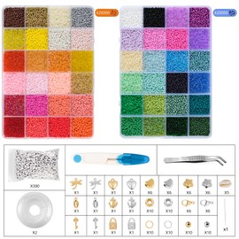 RUBY 2 mm Beads for Bracelets, Bracelet Beads Set with Letter Beads, Bead Set for Bracelets, Beads for Threading Gifts for Children, Adults for Christmas, Birthdays etc.