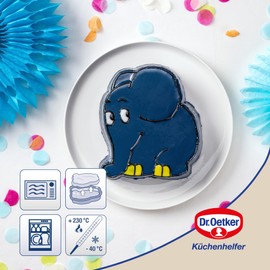 Dr. Oetker Silikon-Motivbackform – Der süße Elefant aus der Sendung mit der Maus als bezaubernde Backkreation – Spülmaschinengeeignete Kuchenform mit Antihaft-Eigenschaften – 18,5 x 20,5 x 6,5 cm
