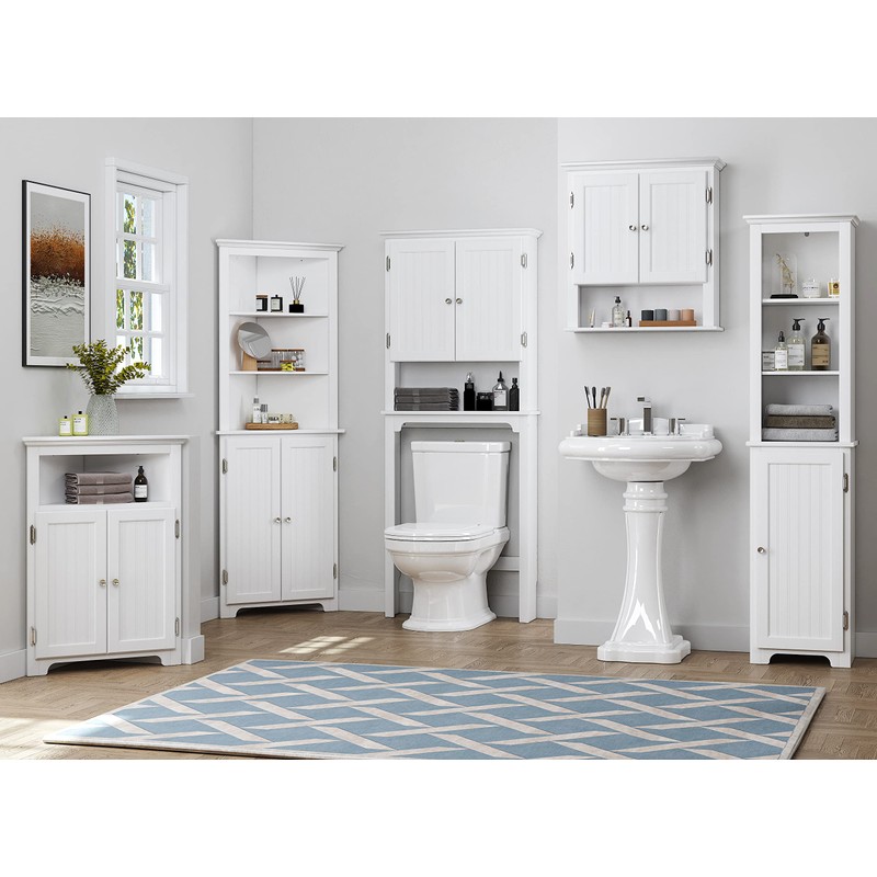 UTEX Bathroom Cabinet Wall Mounted, Wood Hanging Cabinet, Wall Cabinets