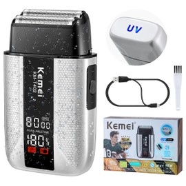 KEMEI IPX7 Foil Shavers Electric Razor for Men with 3 Adjustable Speeds