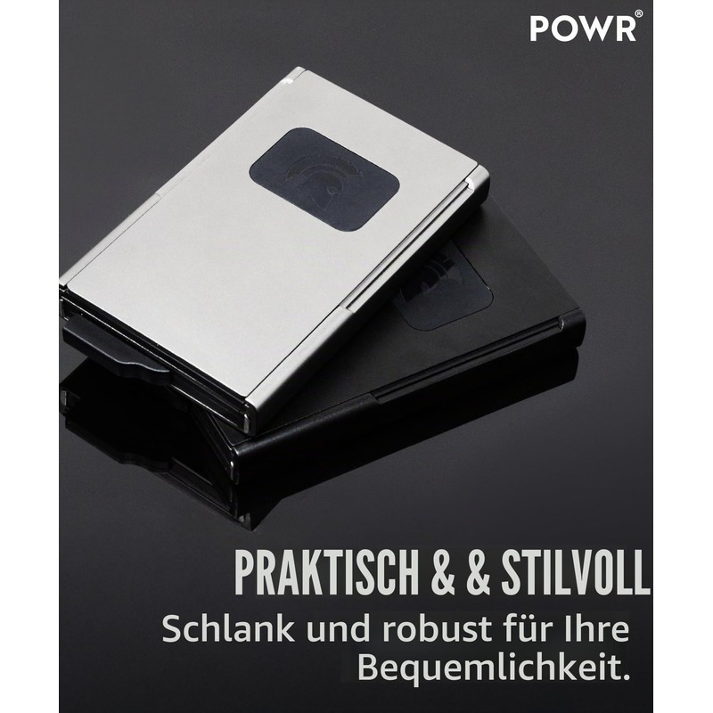 POWR Card Holder Wallet.RFID Card Holder for Men.Minimalist Wallet Credit