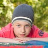 PICKAPOOH Theo Organic Cotton Hat, Anthracite/Natural/Grey