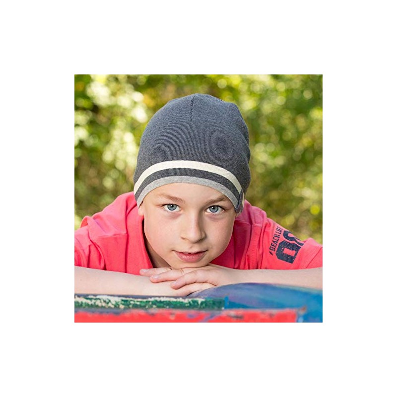 PICKAPOOH Theo Organic Cotton Hat, Anthracite/Natural/Grey