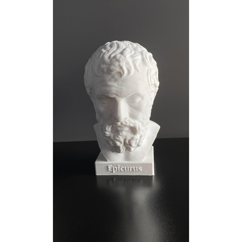 Generic Epicurus Ancient Greek Philosopher. Statue or Bust of Epicurus.