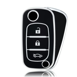 OFFCURVE Key Case Car Key Cover Key Case Protective Cover for Renault Clio Modus Twingo Kangoo Espace Laguna Grandtour Trafic Master Wind Megane Scenic Safrane Vivaro