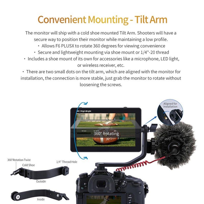F6 PLUSX 5.5 Inch Camera Field Display 1600nit IPS FHD