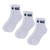 Canterbury Unisex Crew 3 Pack Socks, White/Navy, L