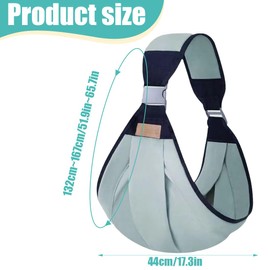 1 x Baby Newborn Baby Sling Baby Carrier Adjustable Buckles Baby Carrier Soft and Breathable Baby Sling Newborn for Baby Carrier Toddlers up to 20 kg (Green), a