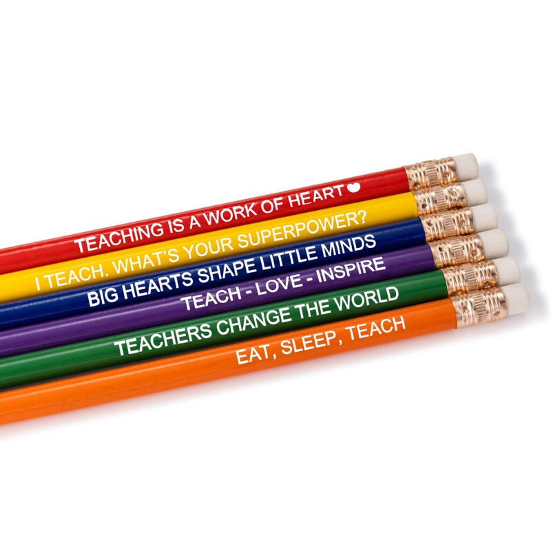 Medical ID Me Set of 6 Colourful Teacher Pencils, Teaching