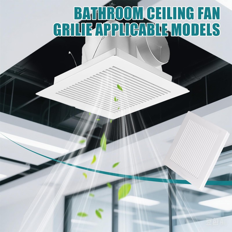 TIHCXNY 9x9 Inch Bathroom Exhaust Fan Cover (1 Pack) Matte