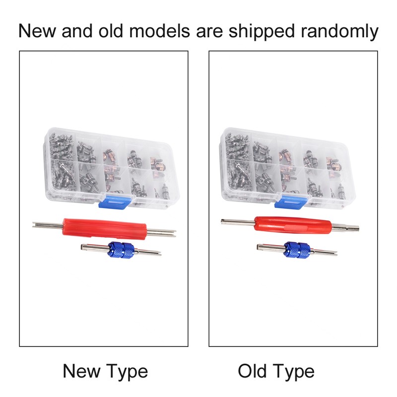 102pcs Assortment A/C R134a/R12 Refrigeration Tire Valve Stem Cores Tool