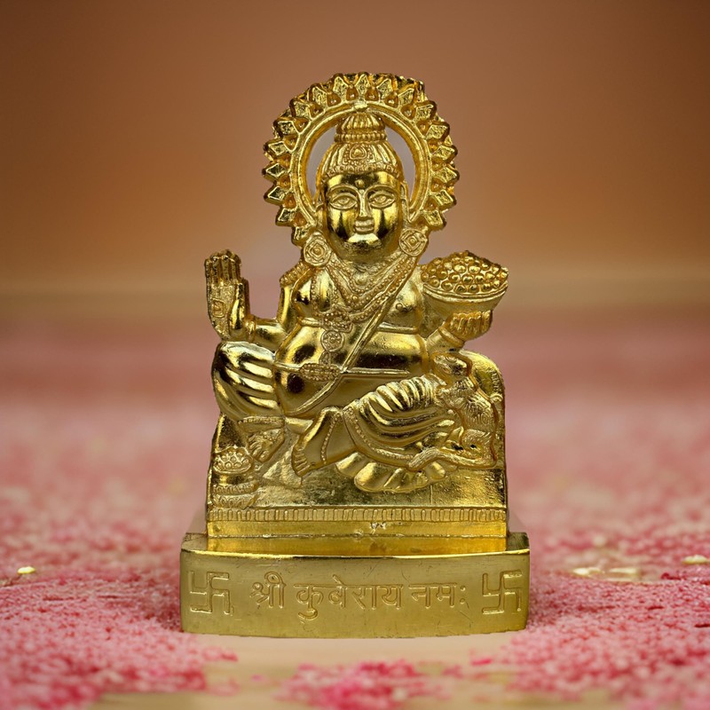 Salvus App SOLUTIONS Laxmi Kuber Idol/Lakshmi Kuber Statue/Murti 100% Small