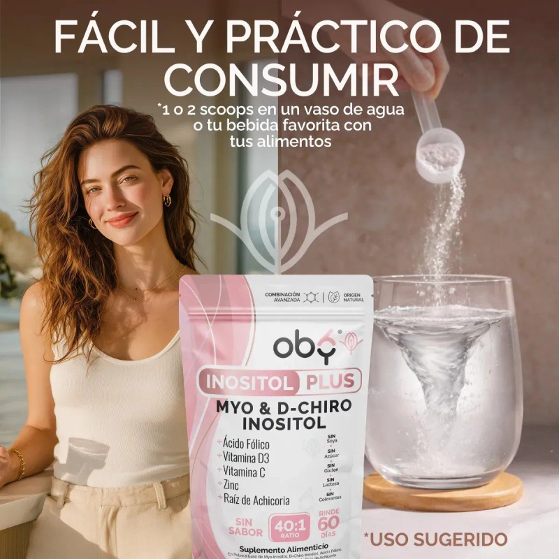 Myo Chiro Inositol Plus 300g Ácido Fólico Zinc Vitaminas Prebióticos