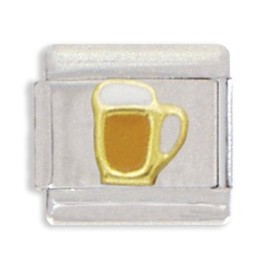 Clearly Charming Beer Mug Italian Charm Bracelet Link