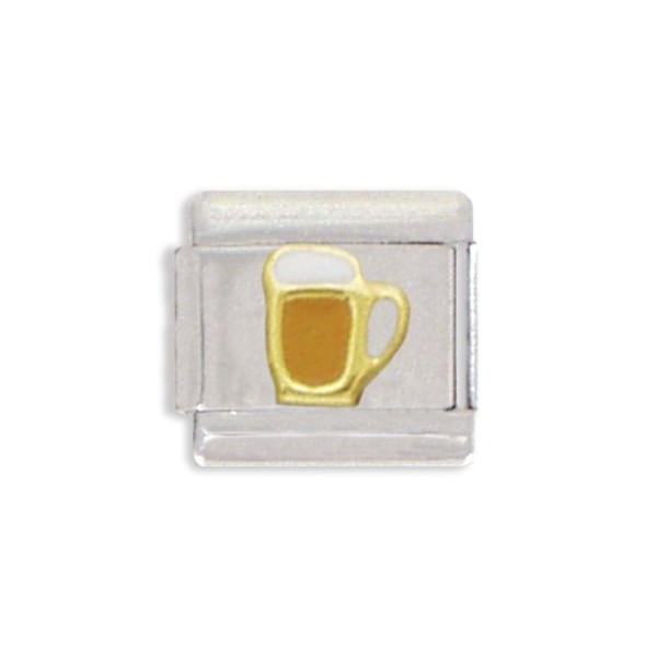 Clearly Charming Beer Mug Italian Charm Bracelet Link