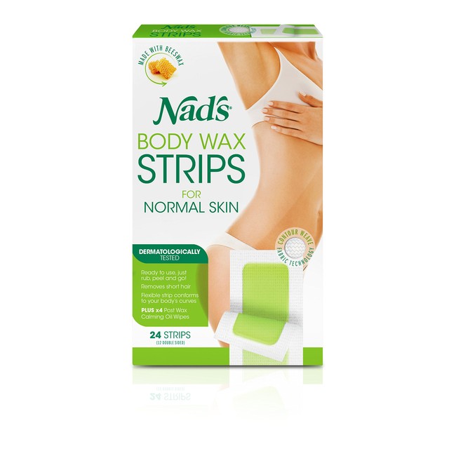 Nad's Hair Removal Strips, 24 Strips (Pack of 2)