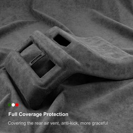 ushilife Suede Rear Air Vent Outlet Frame Anti-Kick Panel Cover Compatible with Honda Civic 11th Gen Sedan XL/Hatchback Sport, Sport Hybrid, Sport Touring Hybrid 2021-2025, Rear Air Condition Cover