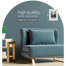 Kiera Grace Georgia Photo Frame - White, 4" x 6"