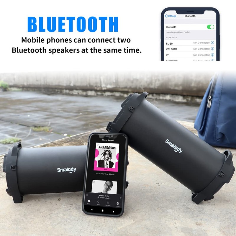 Portable Bluetooth Speaker, Louder Volume,Wireless Music Box Stereo Speakers with