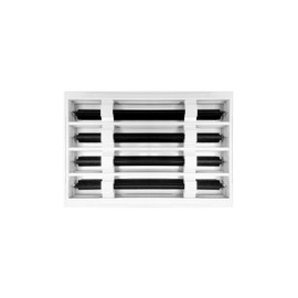 BUILDMART - 12x8 White Modern AC Vent Cover - Decorative Air Vent - Standard Linear Slot Diffuser - Register Grille for Ceiling, Walls & Floors - Texas Buildmart
