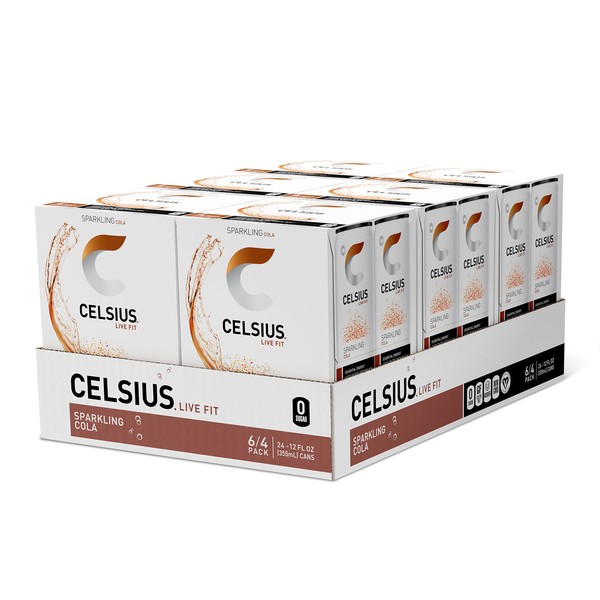 CELSIUS Sparkling Cola, Functional Essential Energy Drink 12 Fl Oz (Pack of 24)