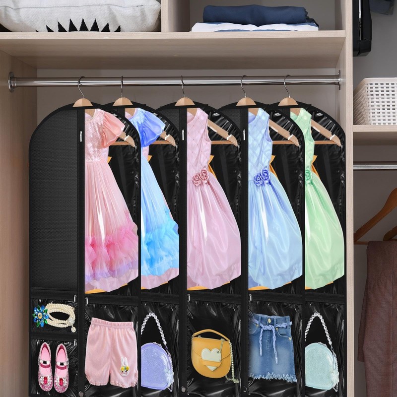 Vincreem 14 Pcs Garment Bags for Dance Costumes 50'' Clear