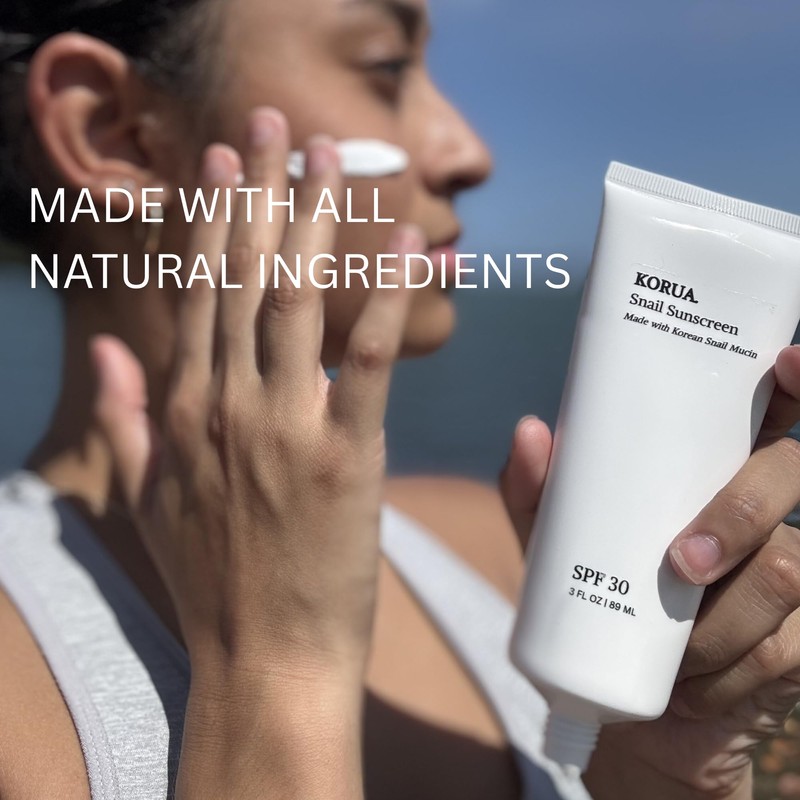 Korua Snail Mucin Sunscreen SPF 30 Made with Korean Snail