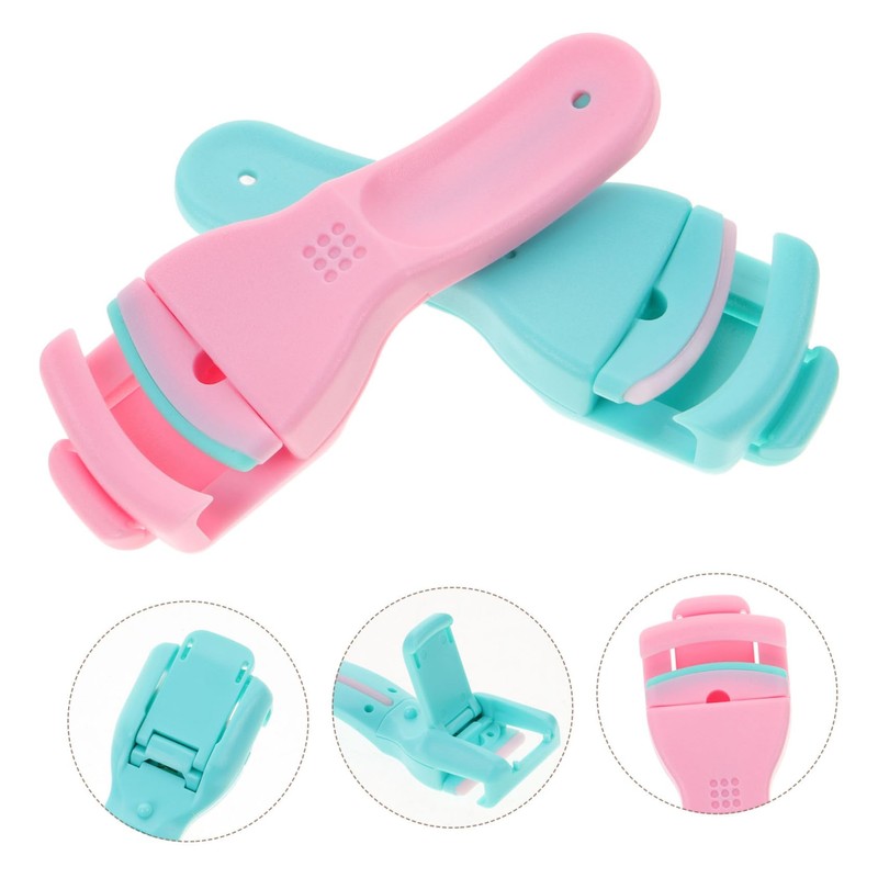 WOONEKY 2pcs Eyelash Makeup Tools Plastic Curlers Clamp Easy to
