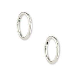 Kendra Scott Gina Seamless Huggie Earrings in 14K White Gold, Fine Jewelry for Women