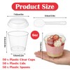 50 Pack 6 oz Plastic Dessert Cups with Lids and