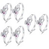 Healeved 3sets 2pcs Opening Rings for Couples Creative Lover Jewelry