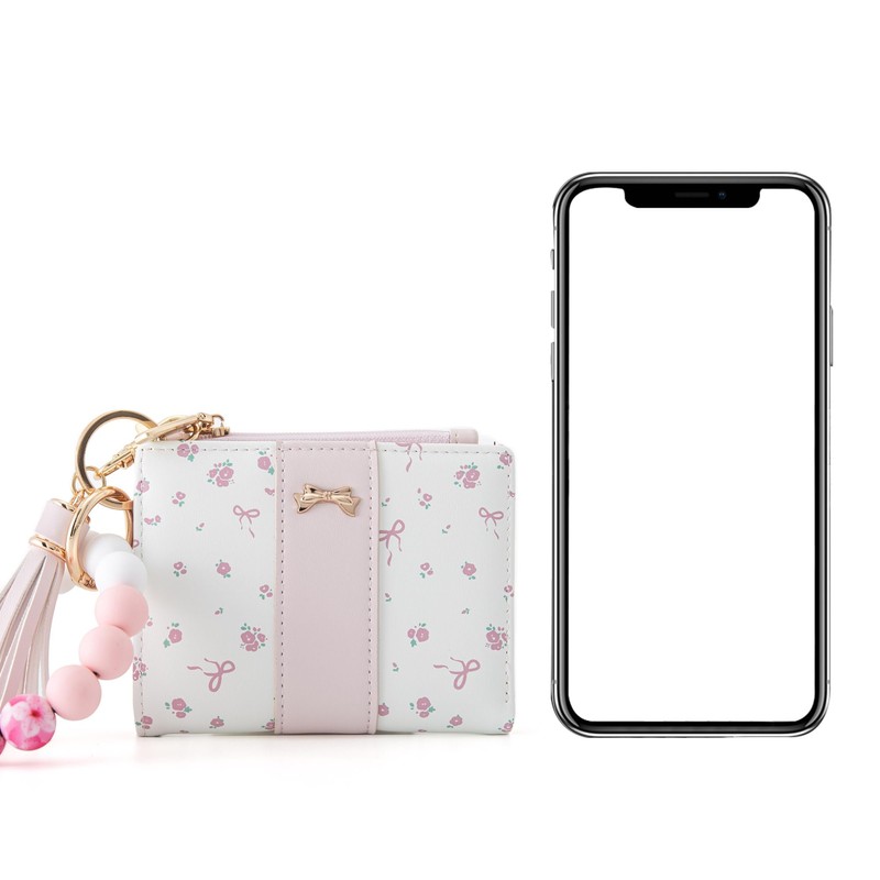 Tomolucky Direct Small Wallets Girls Cute Coquette Floral Bow Wallet