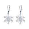 EVER FAITH Snowflake Dangle Earrings, 925 Sterling Silver Snow Flake