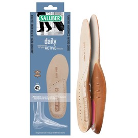 Saluber Style Daily 405 Orthotic Insoles, Poron+ Technology, Activated Carbon Membrane, Anti-Odor, Breathable Insoles for Men and Women, Shock Absorbing (40)