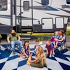 Glamplife RV Rug, 9x12, Blue, Outdoor Recycled Plastic Straw Mat,