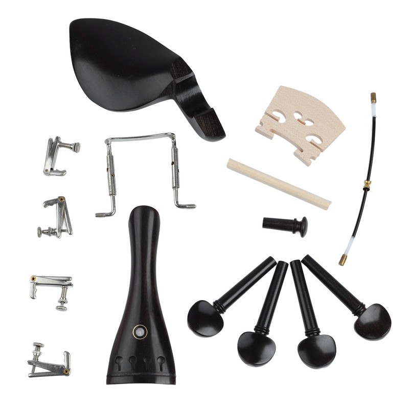 15Pcs Violin Accessory Tailpiece Chin Rest Tuning Peg Fine Tuner
