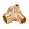 Check Valve, Brass 1-Way 1/2x3/8x10 Thread Connection Air Compressor Check