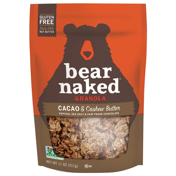 Bear Naked, Granola, Cacao and Cashew Butter, Vegan and Gluten Free, 11oz Bag