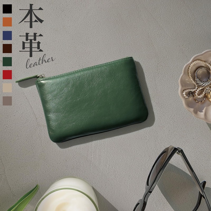 BLUE SINCERE (Blue Sincere) Genuine Leather Pouch, Small Item Organizer,