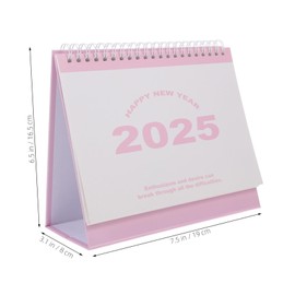 Operitacx 2025 Desk Calendar Cute Calendar Desk Planner Mini Calendar for Desk Flip Desk Calendar 2025 Portable Desk Calendar 2025 Small Calendar for Desk Makeup Advent Calendar Paper Pink