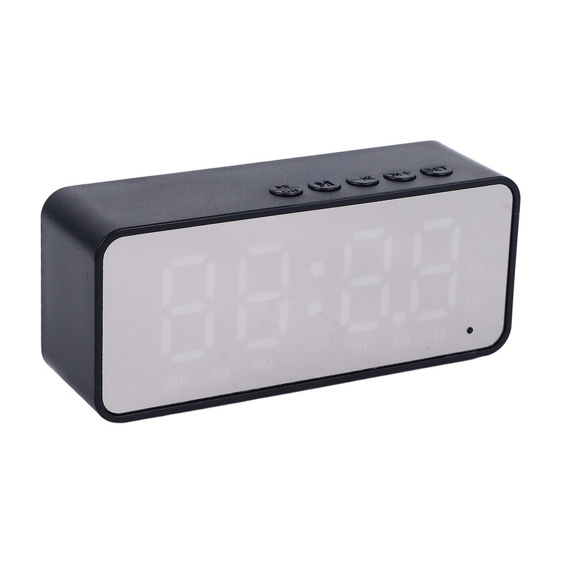 Mirror Alarm Clock Bluetooth Speaker Rechargeable Digital Alarm Clock Bluetooth