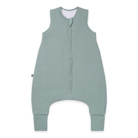emma & noah Baby Sleeping Bag with Foldable Feet, 2.5 Tog, Sleeping Bag for Autumn and Winter, Organic Cotton, Oeko-Tex Certified, Ideal for Active Children, Essential Mint