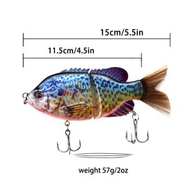 ods lure Bluegill Glide Bait Topwater Fishing Lure Floating Swimbait for Bass Trout Perch Pike Walleye Fishing (B)