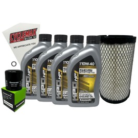 Cyclemax Semi Synthetic Oil Change Kit compatible with 2020-2023 Kawasaki Teryx KRX 1000 with Air Filter