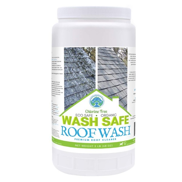 Wash Safe Industries ROOF WASH Premium Eco-Safe and Organic Roof Cleaner, 3 lb Container