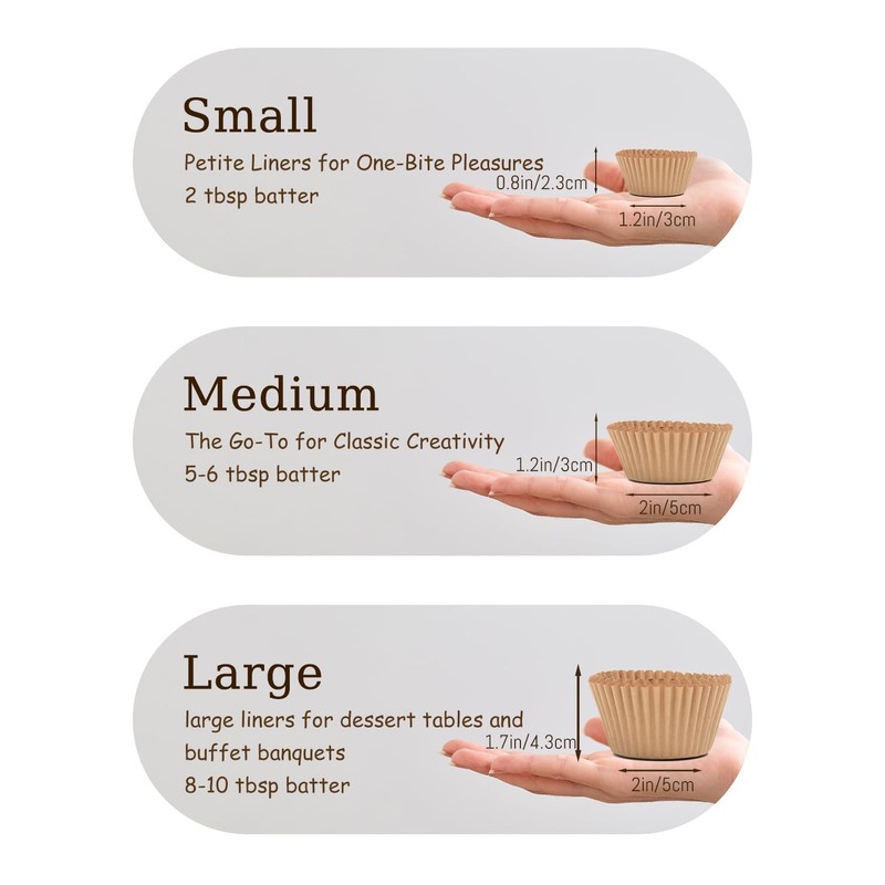 qiqee 500pcs Coffee Square Cupcake Liners Muffin Linner No Smell,