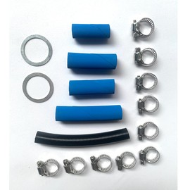 7.3l Powerstroke Fuel Lift Filter Lift Pump Hose Lines Washers Kit Compatible with Ford F250 F350 1994-1997 Super Duty E-350 F450 V8 F59 V8 7.3L Diesel Powerstroke(Added Hose Clamp)