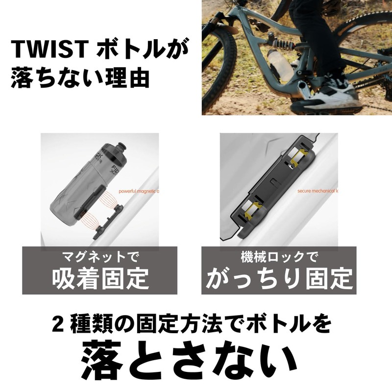 Fidlock TWIST BOTTLE 750 COM+BIKE BASE SMOKE Bottle Set with