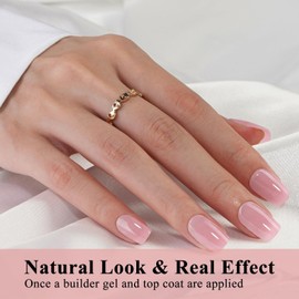 SXVME Gel X Nail Tips Medium Square Press on Nails Soft Gel Nail Tips 300Pcs Pre Colored Natrual Pink Gel X Tips Gel X Nails Press ons Soak Off Acrylic Fake Nails Extensions False Nails DIY Nail